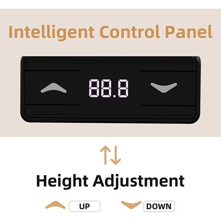 We'Re It Lift It Electric Sit Stand Desk, 46.25 H, 30 W X Laminate wood, metal, Black VL12BLK6030-RW